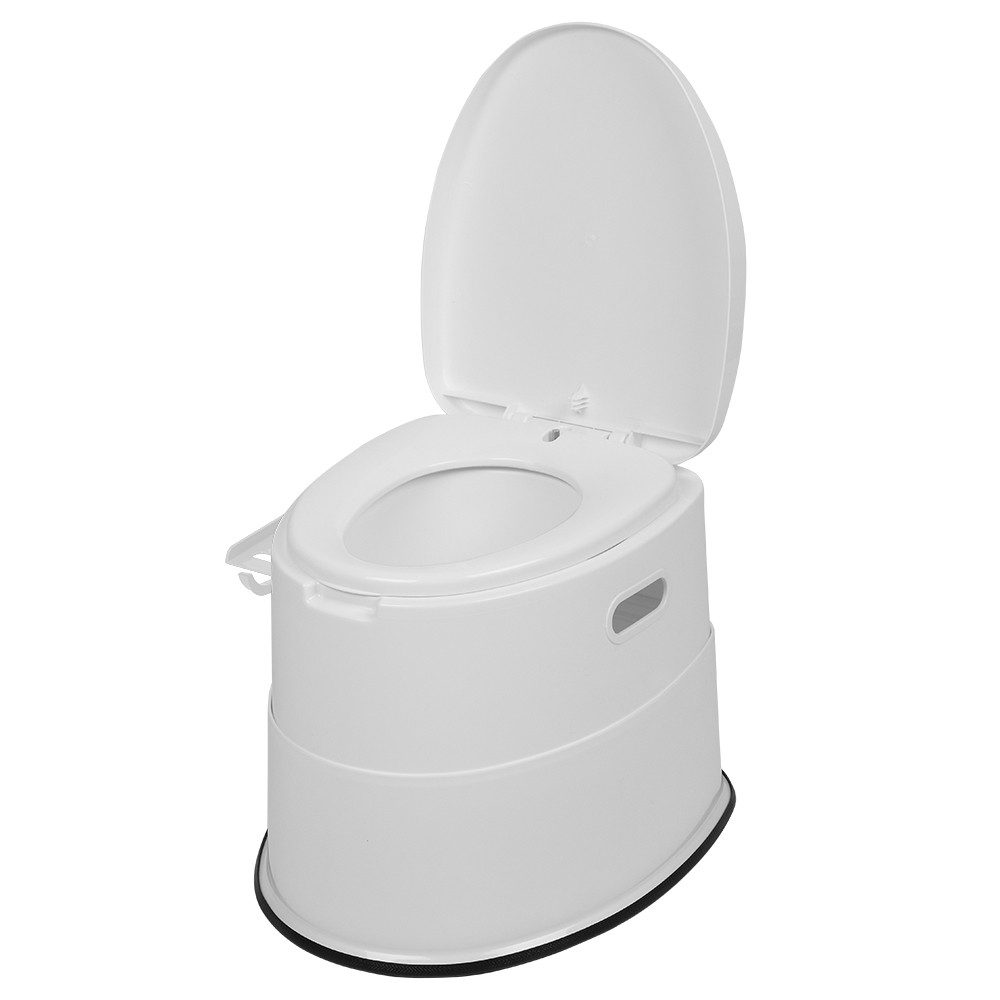 LALAHO Campingtoilette tragbar, mit Antirutschmatte, tragbare Toilette mit abnehmbarem Eimer, Outdoor-Toilette tragbare Mobile,Camping-Einbautoilette