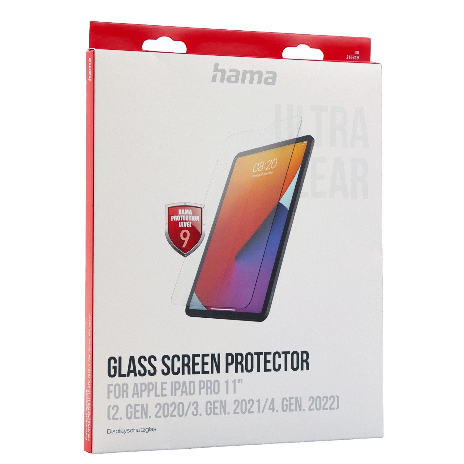 Hama Displayschutzglas Premium Schutzglas für Apple iPad Pro 11 4 3 2 Gen für Apple iPad Pro 11", Set, Displayschutz Glas 9H Schutzfolie Panzer für iPad Pro 202 – Bild 4 von 5