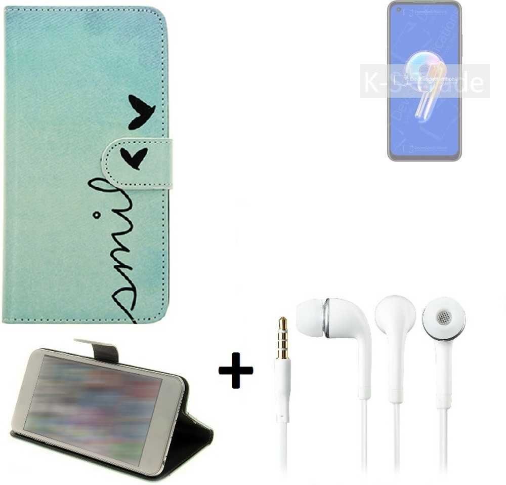 K-S-Trade Handyhülle für Asus Zenfone 9, Schutz Hülle Handy Hülle 360° Wallet Case Schutz Hülle