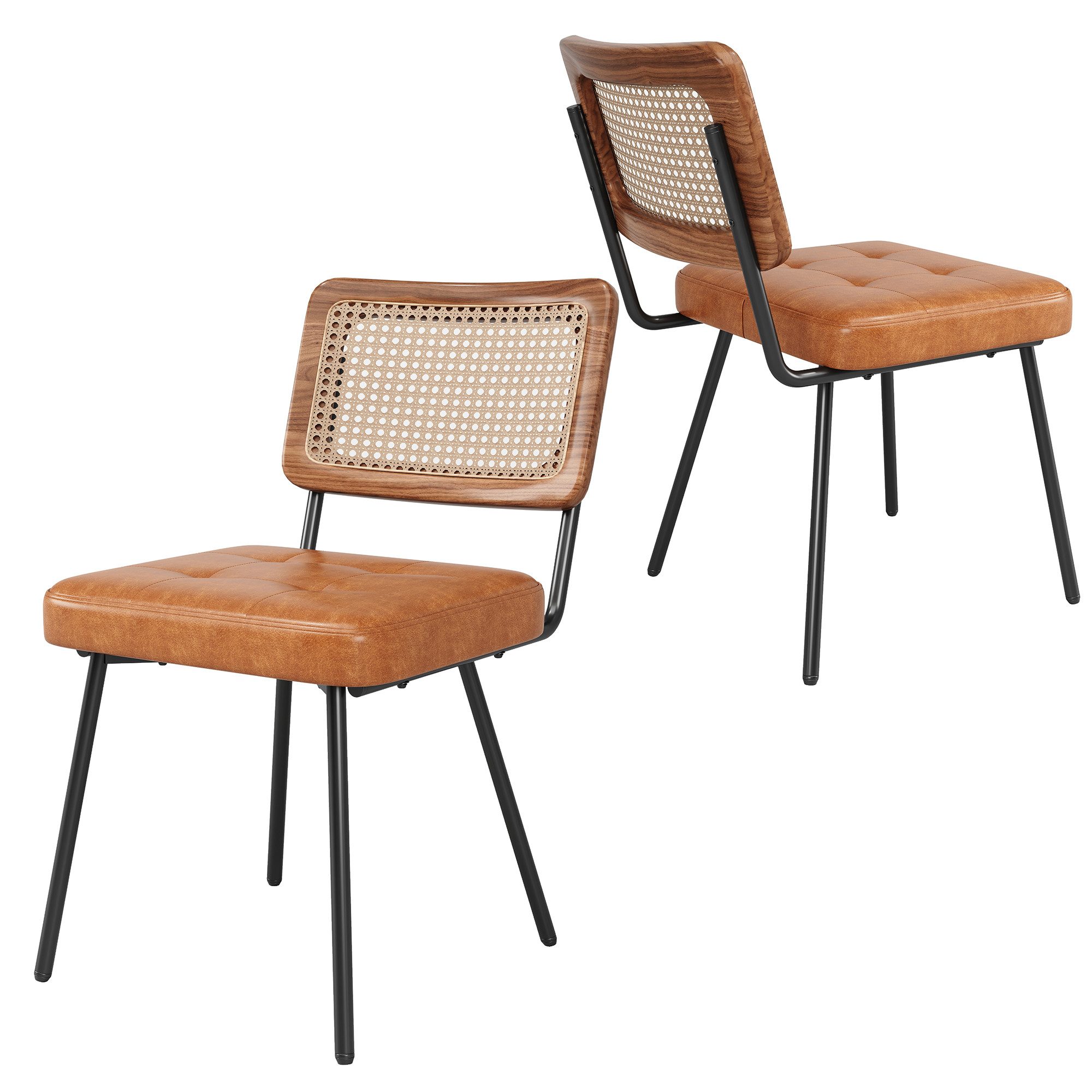 MODFU Esszimmerstuhl Retro-Stuhl,Rattan-Loungesessel (Esszimmerstuhl Set au günstig online kaufen