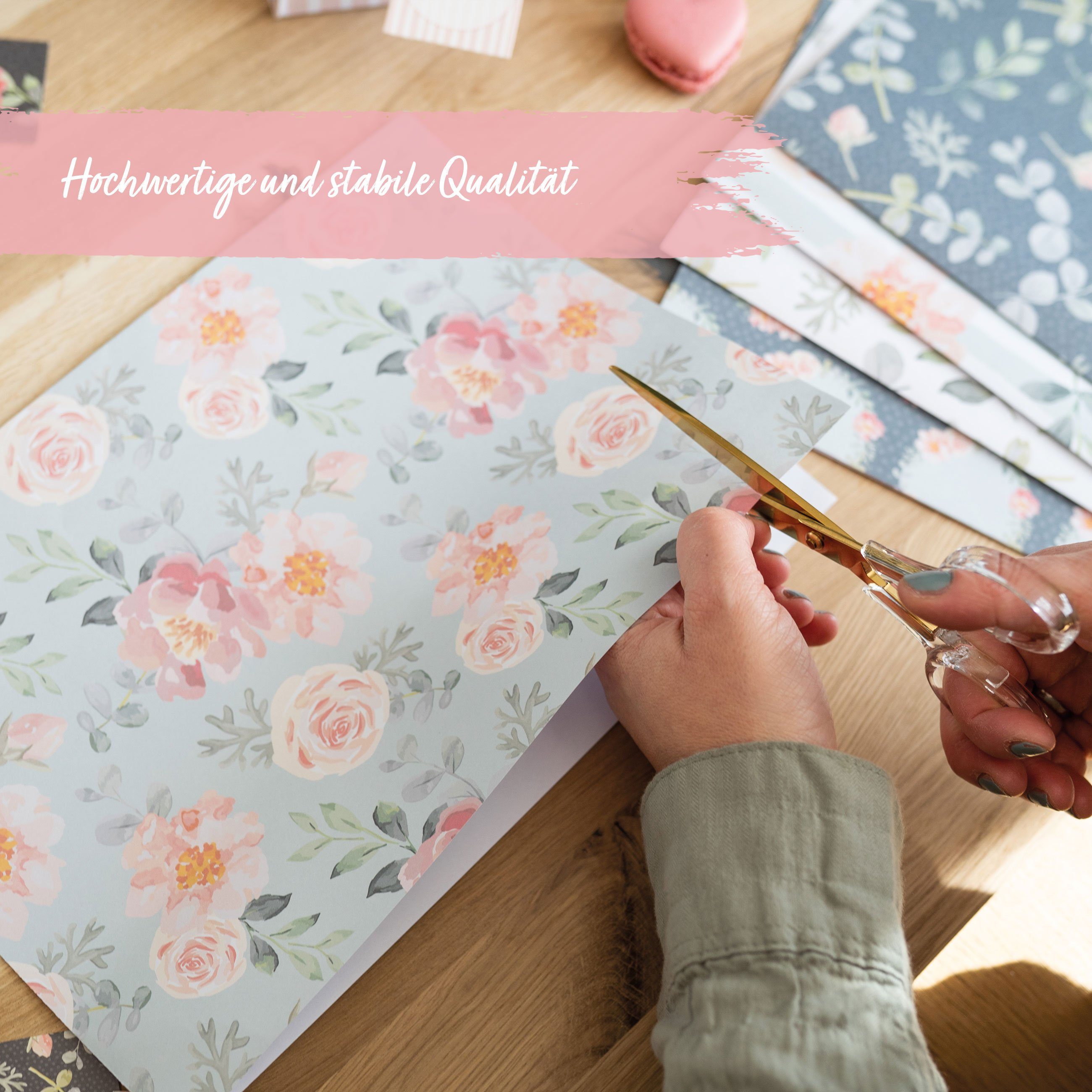 PAPIERDRACHEN Geschenkpapier Einzigartiges Geschenkpapier zum Muttertag - mit Etiketten