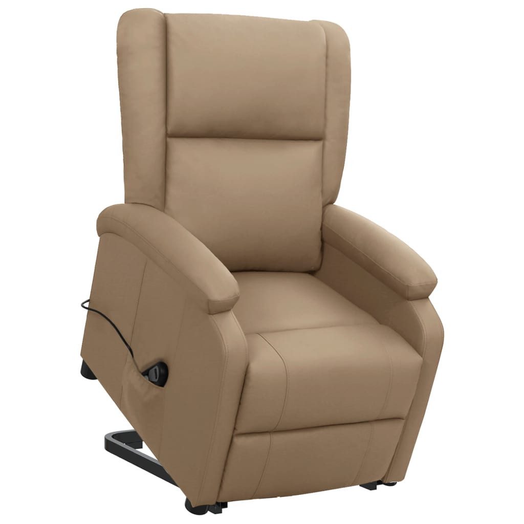 vidaXL Sessel Aufstehsessel Cappuccino-Braun Kunstleder (1-St) günstig online kaufen