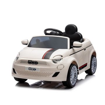 Chipolino Elektro-Kinderauto Kinder Elektroauto Fiat 500, Belastbarkeit 30 kg, Fernbedienung, Sicherheitsgurt, MP3, USB