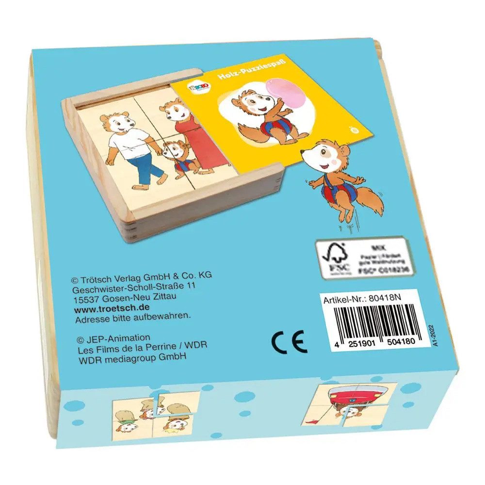 Trötsch Verlag Puzzle Trötsch Bobo Siebenschläfer Erster Puzzlespaß Holzpuz günstig online kaufen