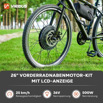 Viribus Vorderradnabe, 26 Zoll LCD Vorderrad Kit Ebike Umbausatz
