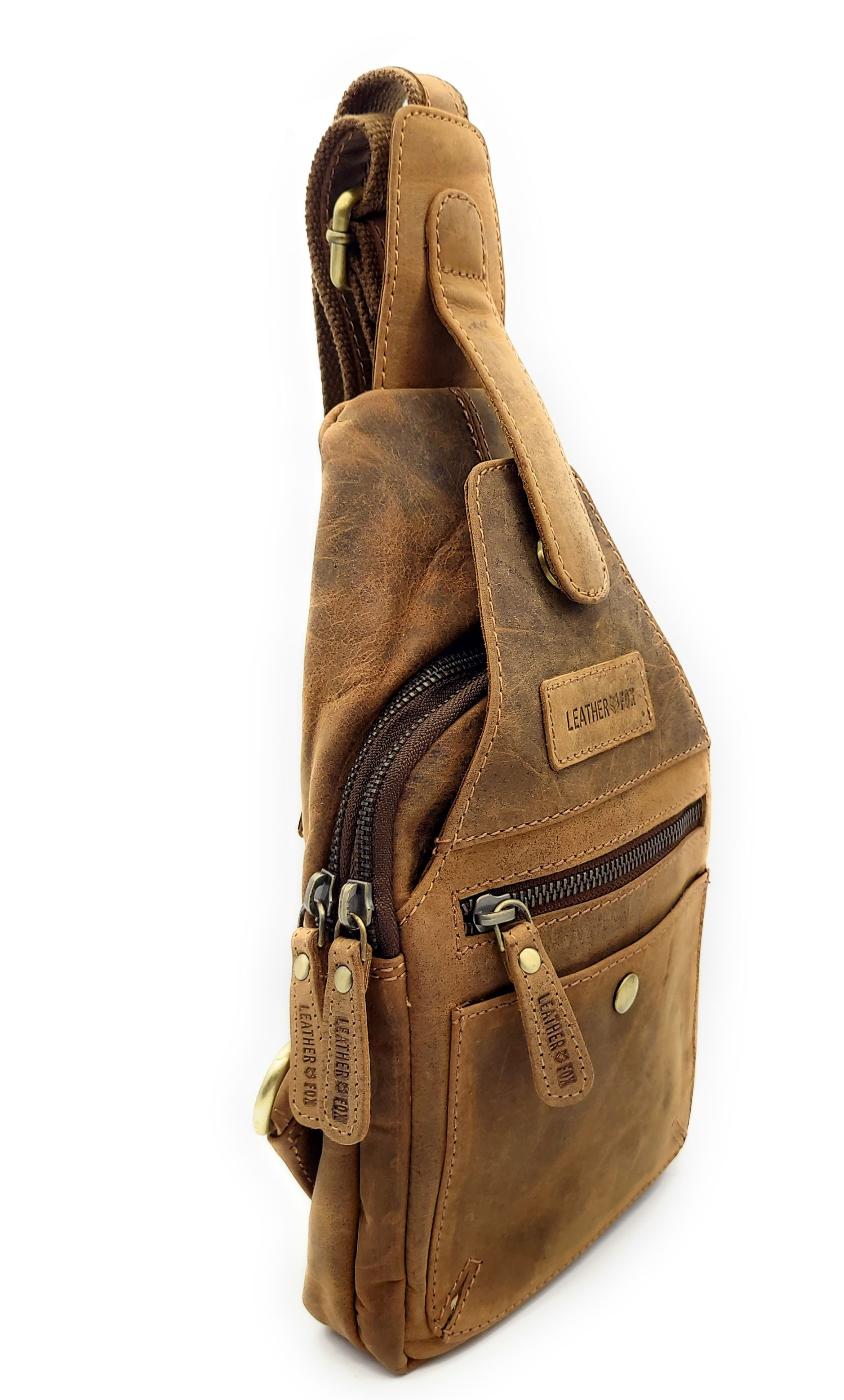 Lemasi Umhängetasche echt Leder Slingbag Crossbody Bag Crossbag Premium Hunterleder