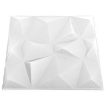 vidaXL Wandpaneel 3D-Wandpaneele 12 Stk 50x50 cm Diamant Grau 3 m²