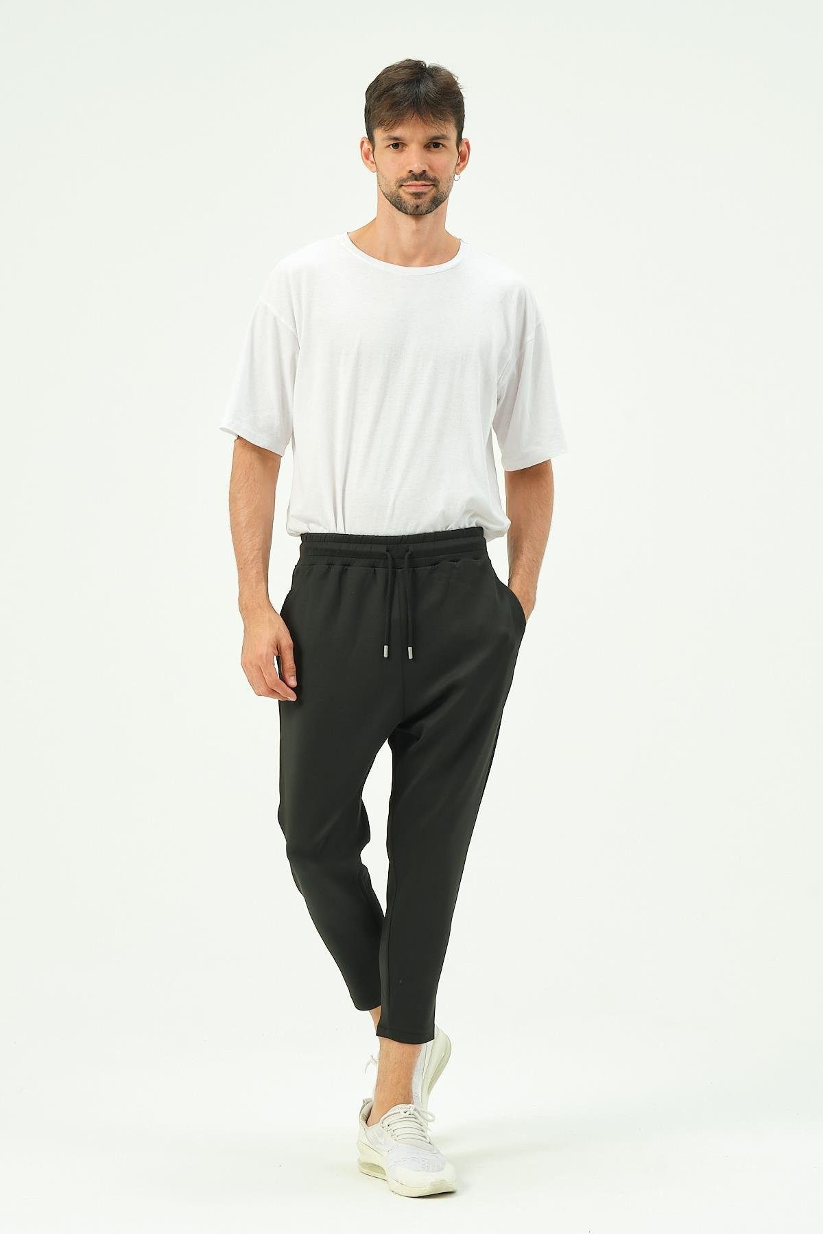 C&CITY Pyjama Herren Straight Fit Gesäßtaschen Jogginghose