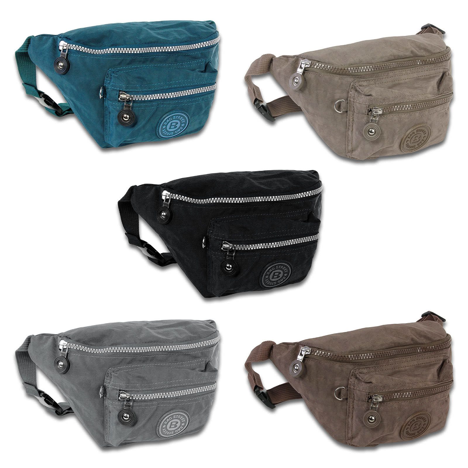 BAG STREET Gürteltasche Bag Street Damen Herren Gürteltasche (Gürteltasche), Gürteltasche Nylon, blau ca. 27cm x ca. 16cm