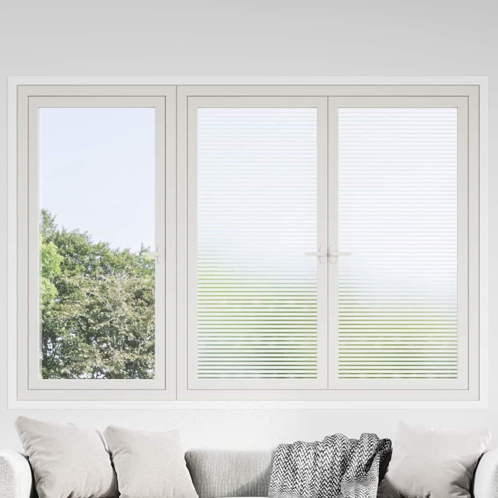 vidaXL Fensterfolie Fensterfolie Matt Streifen-Design 0,9x50 m PVC