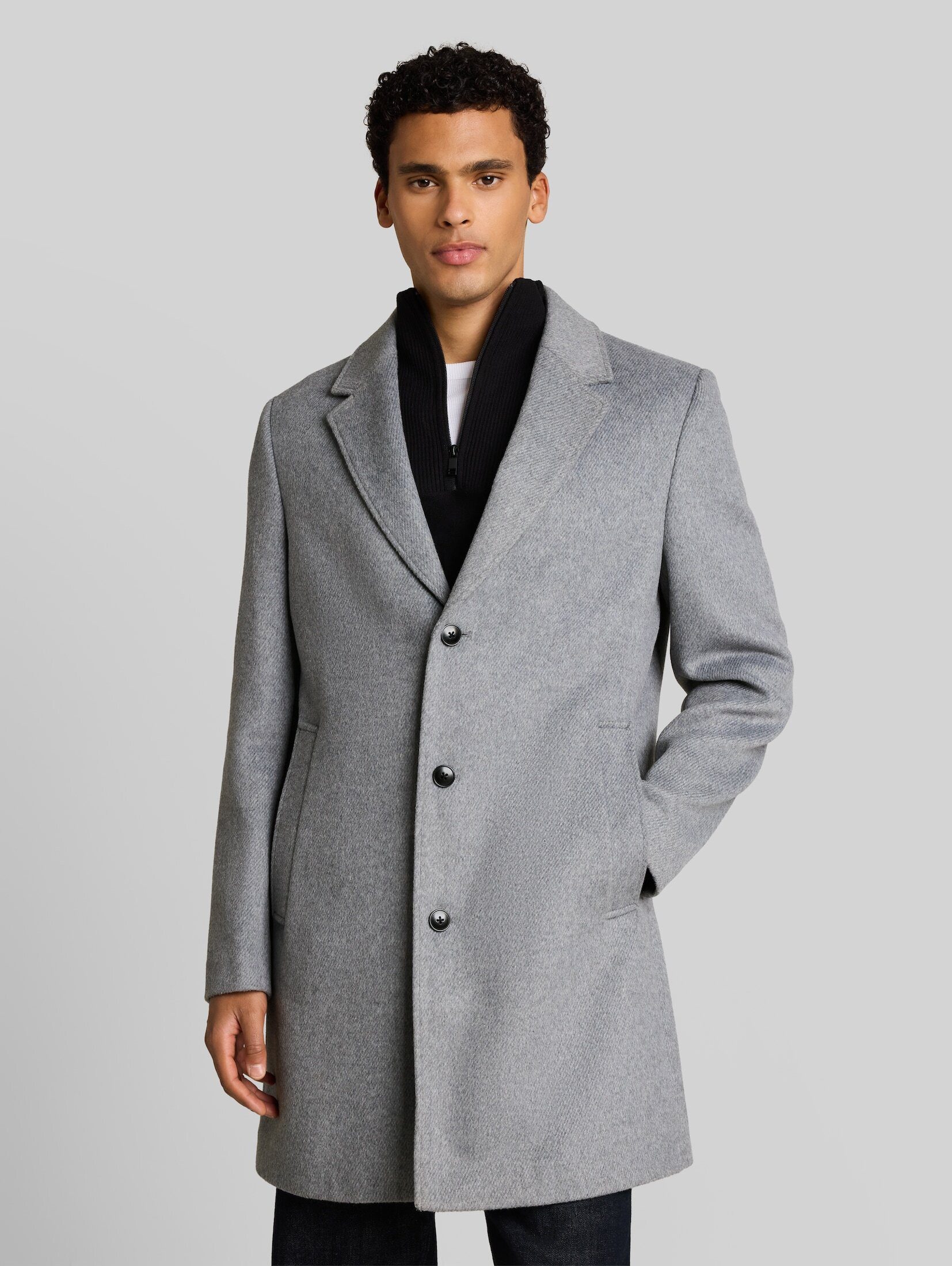 TOM TAILOR Denim Wollmantel Jacken Relaxed Fit Wollmantel mit Reverskragen