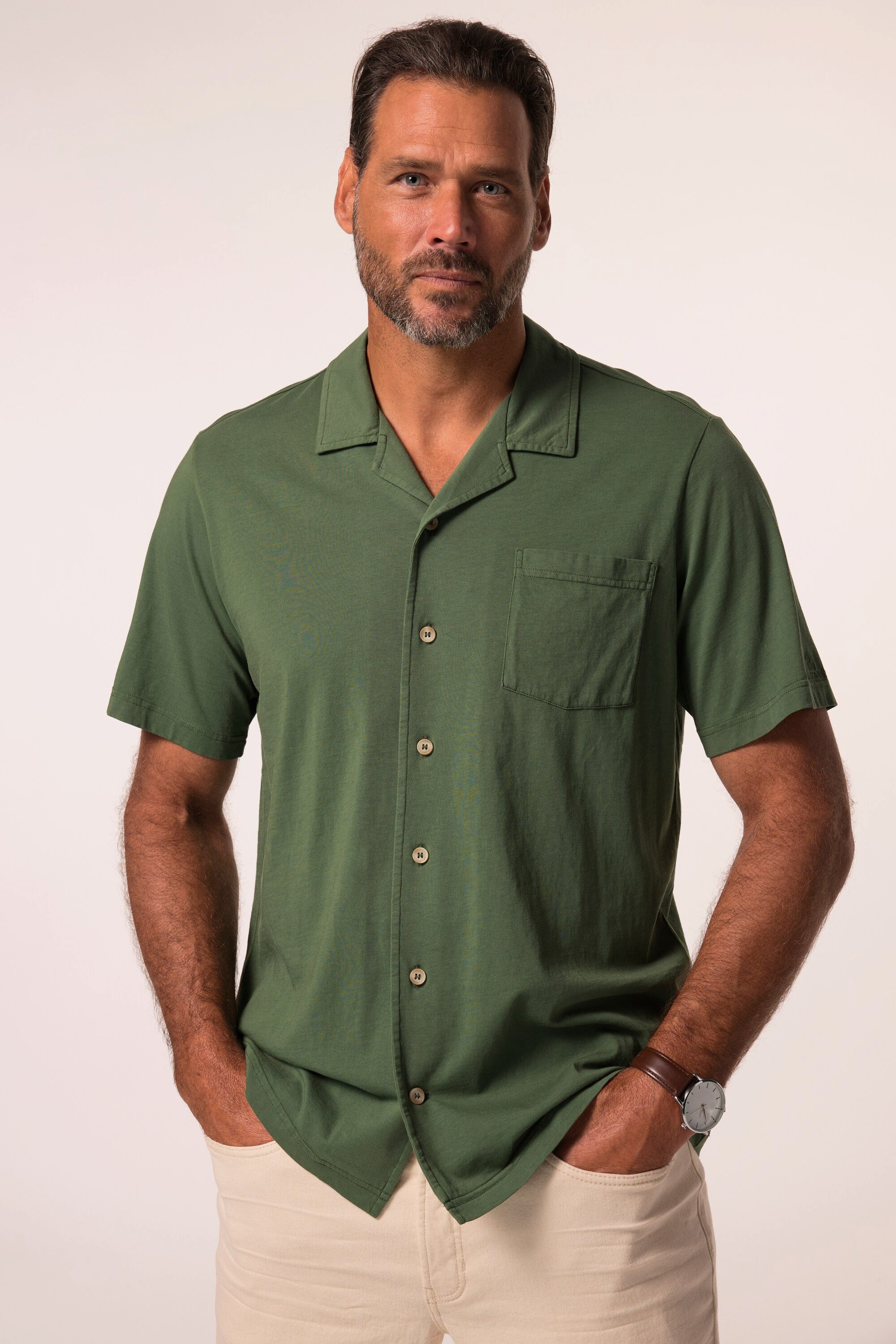 JP1880 Kurzarmhemd JP AWARE Jersey-Hemd Nachhaltigkeit günstig online kaufen