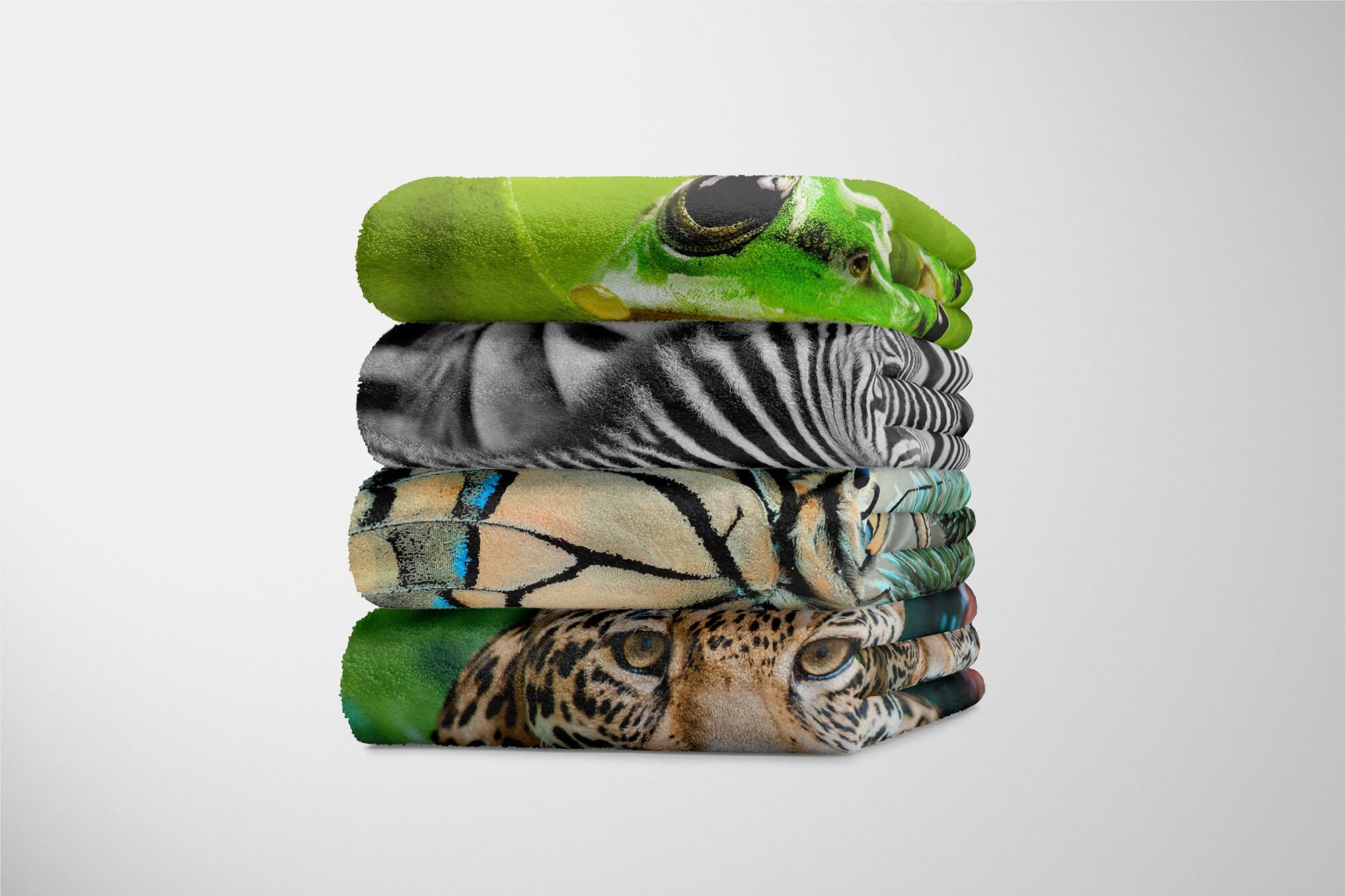 (1-St), Saunatuch Schmetterling Sinus Kuscheldecke Art Baumwolle-Polyester-Mix Strandhandtuch Tiermotiv Handtuch Naha, Handtücher mit Handtuch