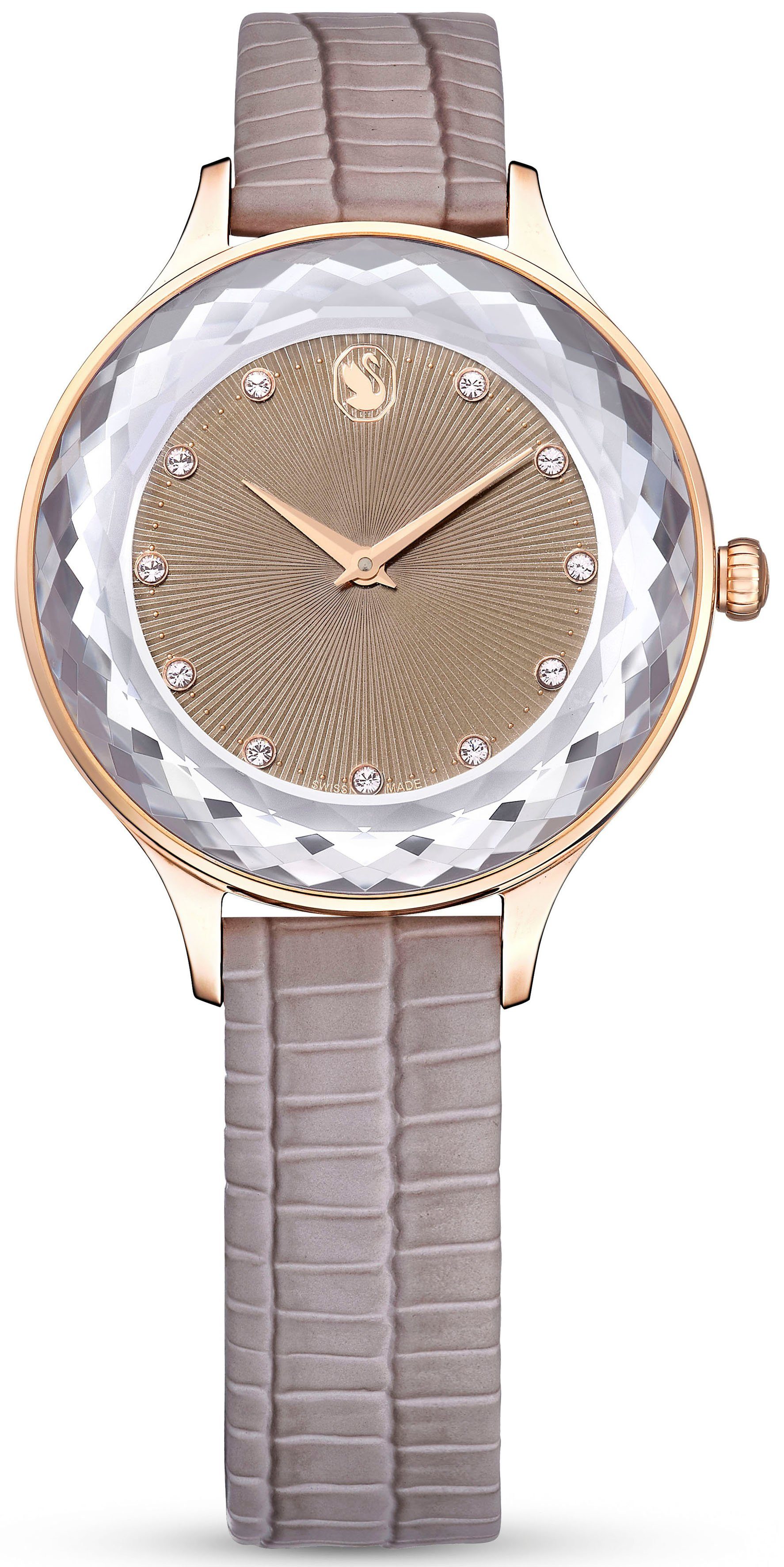 Swarovski Schweizer Uhr OCTEA NOVA, Lederarmband, 5649999