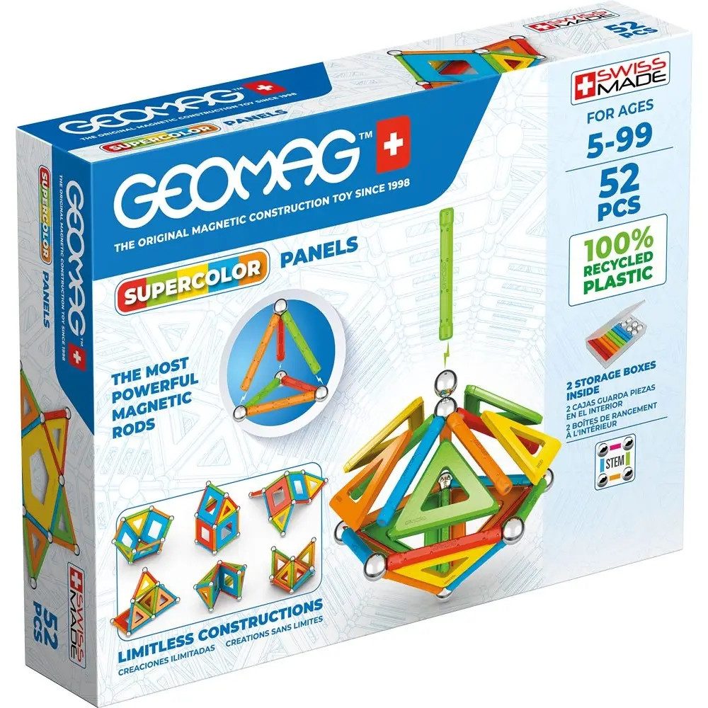 Geomag™ Geomag Supercolor Panels Recycled 52 Stück Konstruktions-Spielset