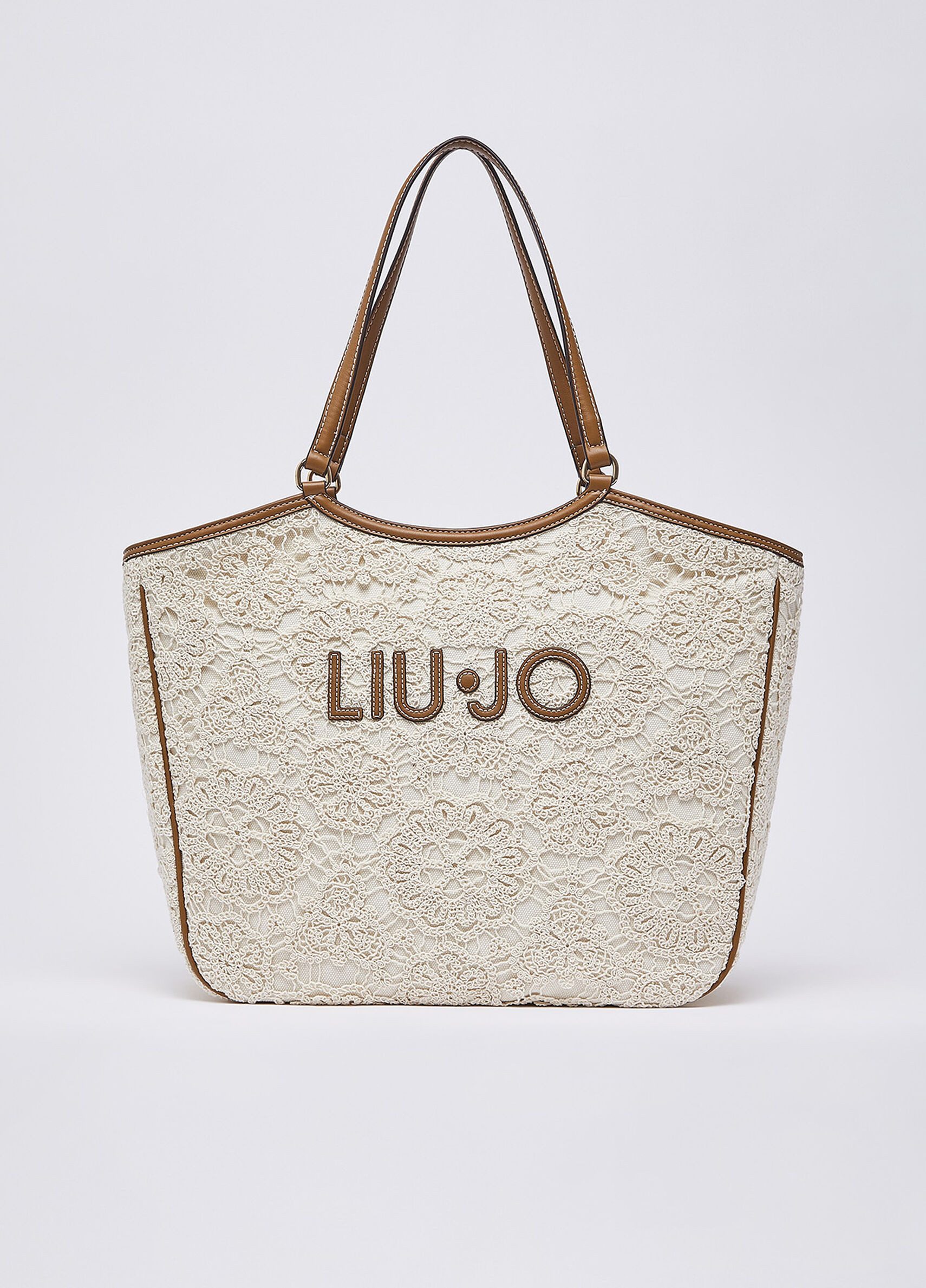 Liu Jo Schultertasche - Große Bag aus Spitze - Tasche Damen - Shopperbag Damen