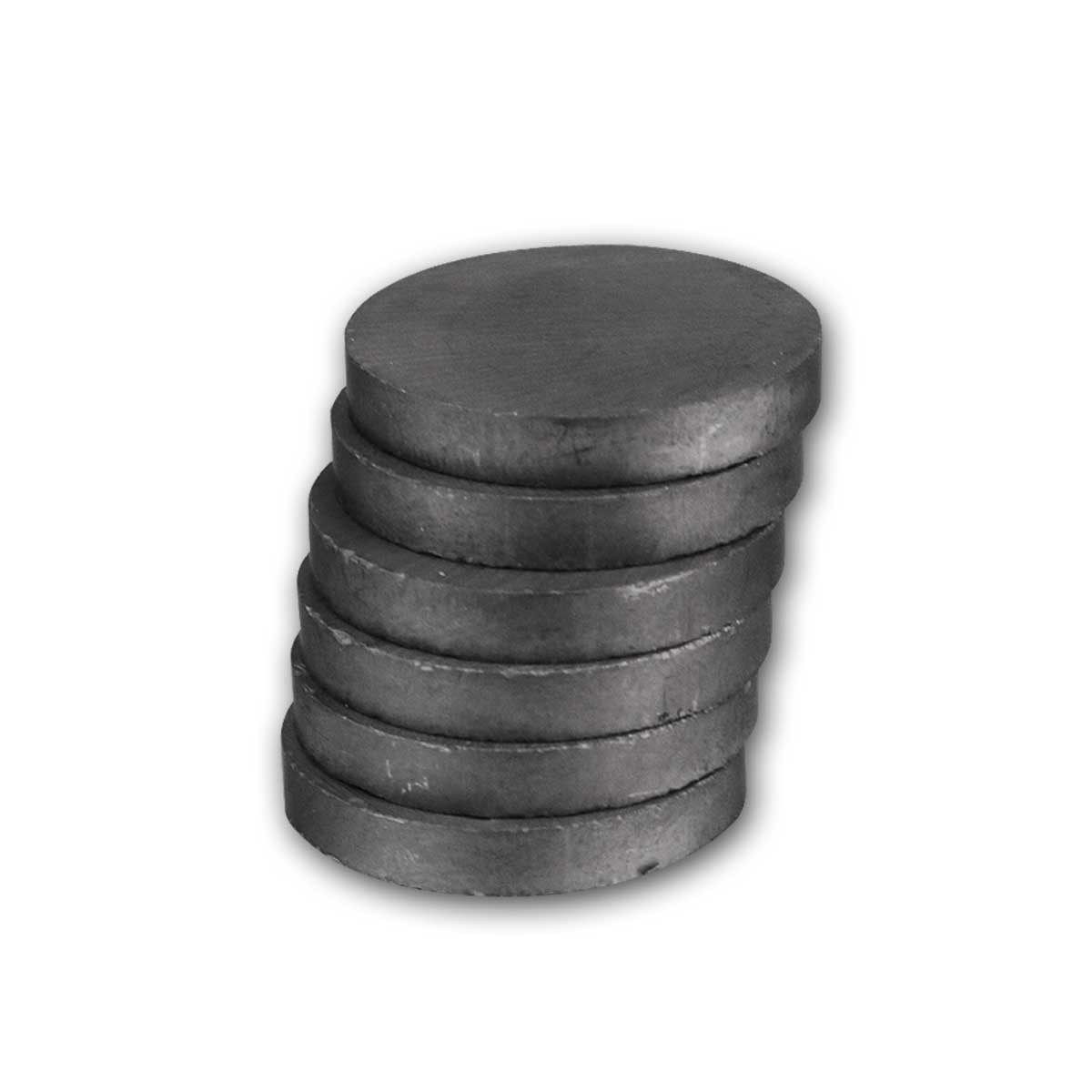 Sintron Magnet Magnetset rund 6 Stück 25x4mm Keramik Magnete