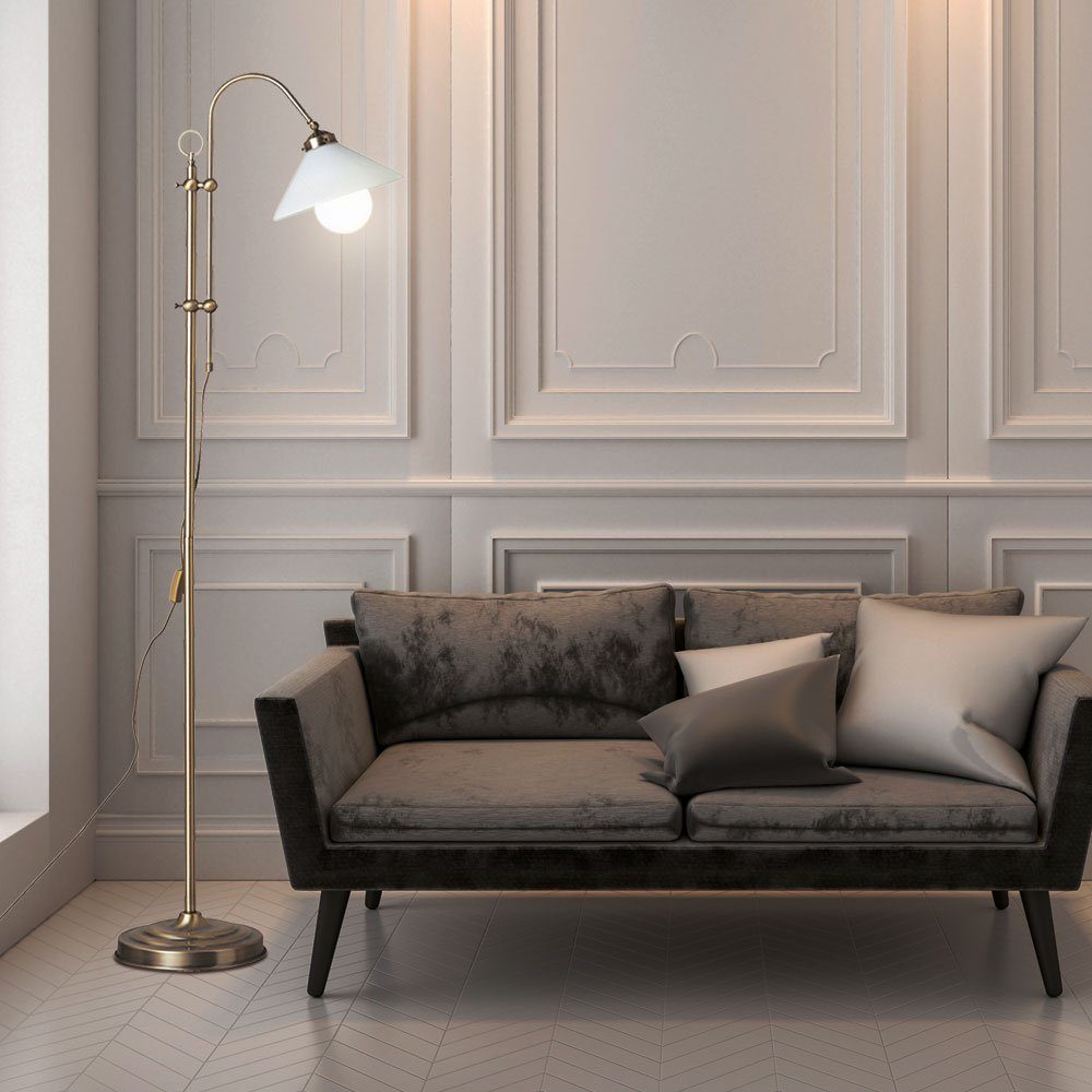 GLOBO LIGHTING LED Stehlampe, Leuchtmittel inklusive, Warmweiß, LED Bogen Steh Lampe höhenverstellbar Schalter Stand