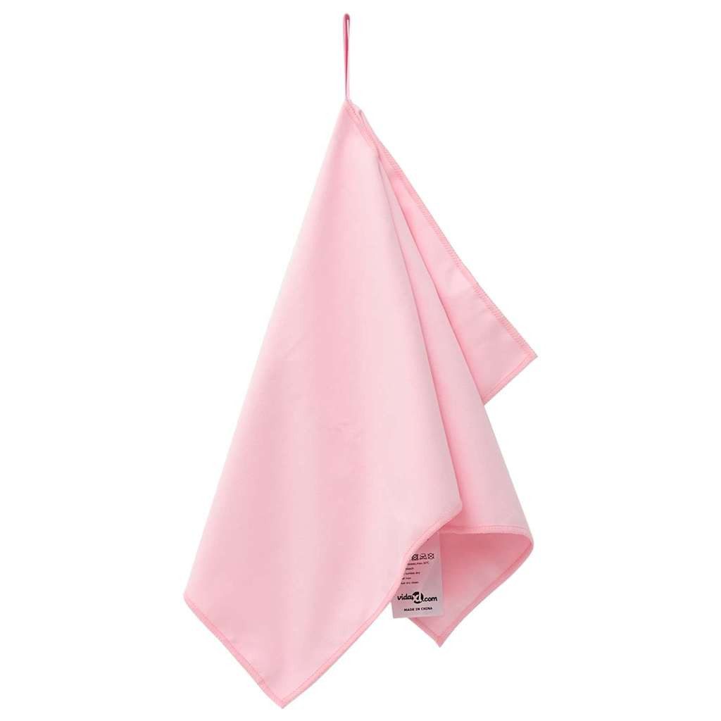 vidaXL Handtuch Sporthandtücher 2 pcs Rosa 50 x 30 cm Polyester und Polyamid, Polyester und Polyamid (2-St)