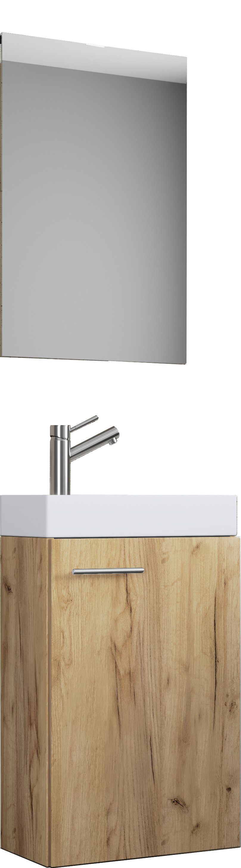 VCM Badmöbel-Set 3-tlg Gäste WC Waschplatz Waschtisch Slito Spiegel, (3-St. günstig online kaufen