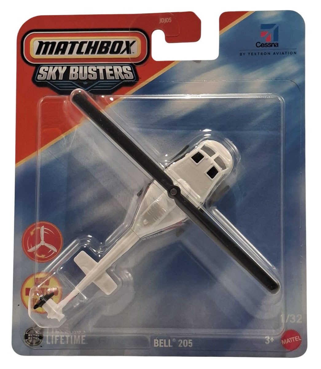 MATCHBOX Spielzeug-Flugzeug Mattel JJW13 Matchbox Sky Busters Modellflugzeug Bell 205 Flieger