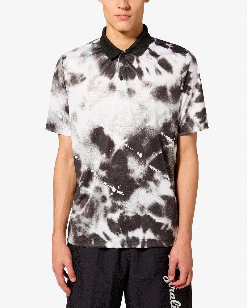 Poloshirt Ace All Print 2025 schwarz/weiss Herren