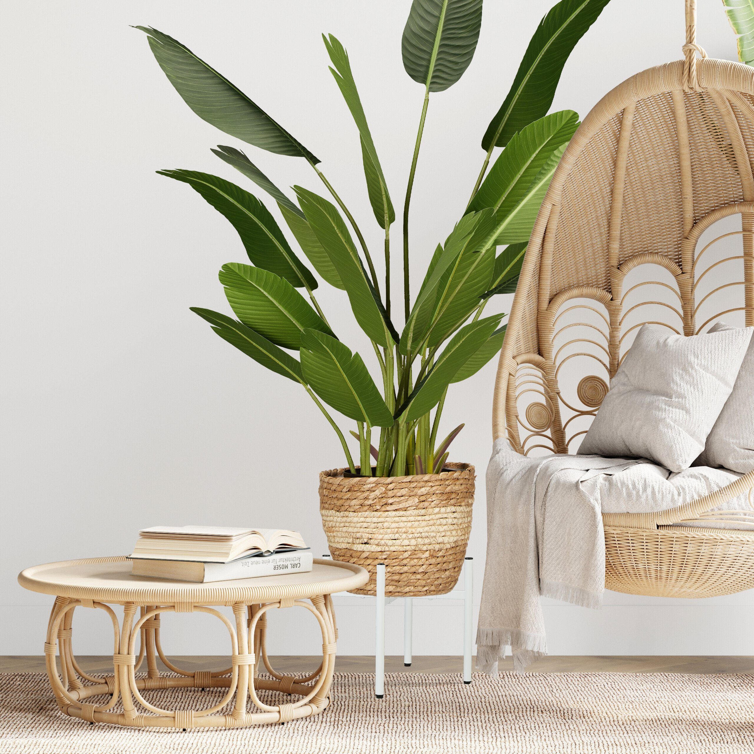 relaxdays Blumenständer Verstellbarer Pflanzenständer 2er Set (2 St), weiß – Bild 5 von 5