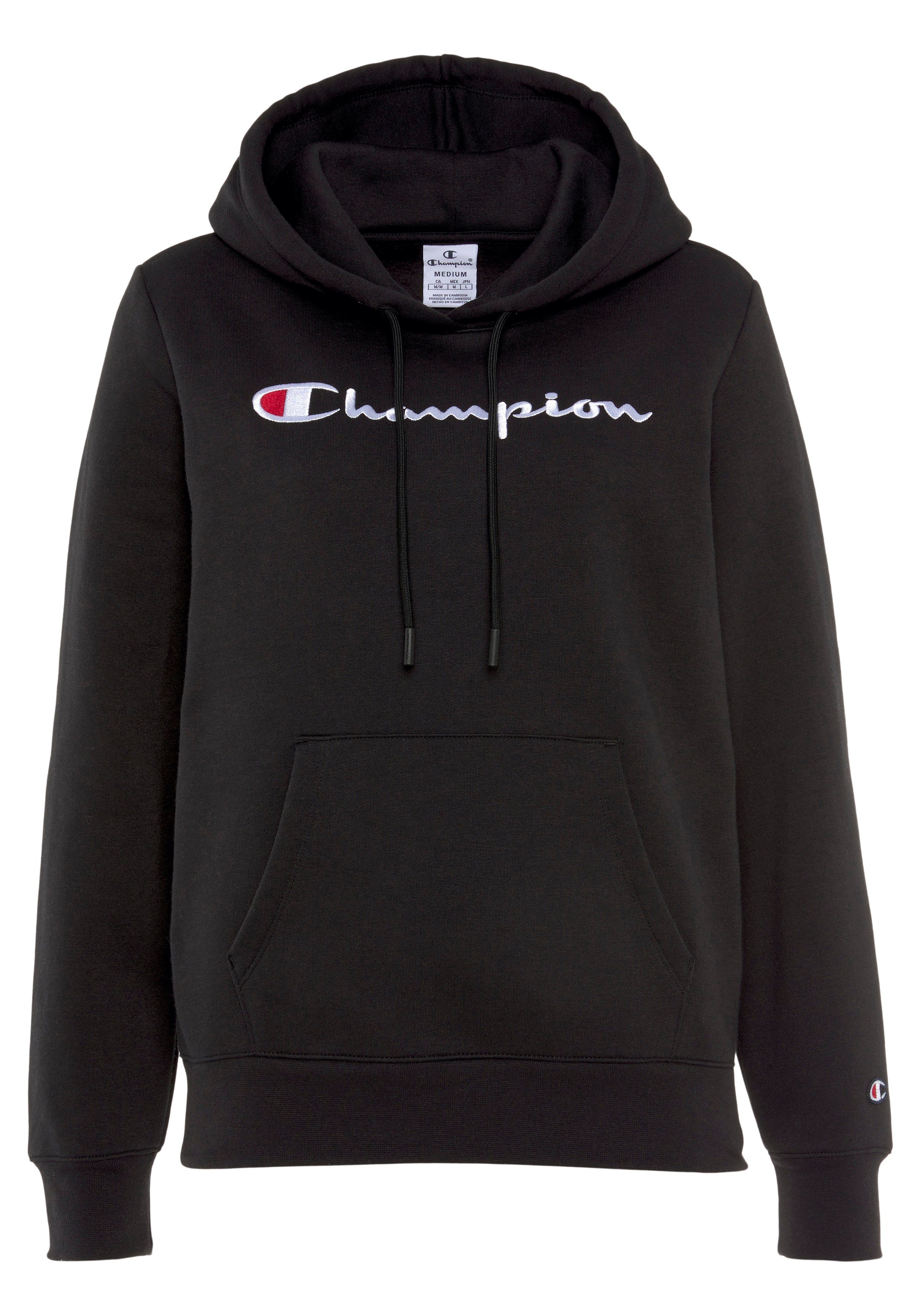 Champion Kapuzensweatshirt, Logo-Schriftzug auf der Brust, C-Logodetail