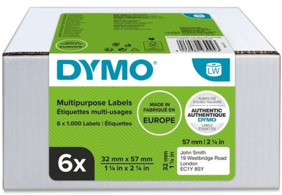 Etiketten LabelWriter Mehrzwecketiketten 57x32mm weiß VE=6x1000 Etiketten