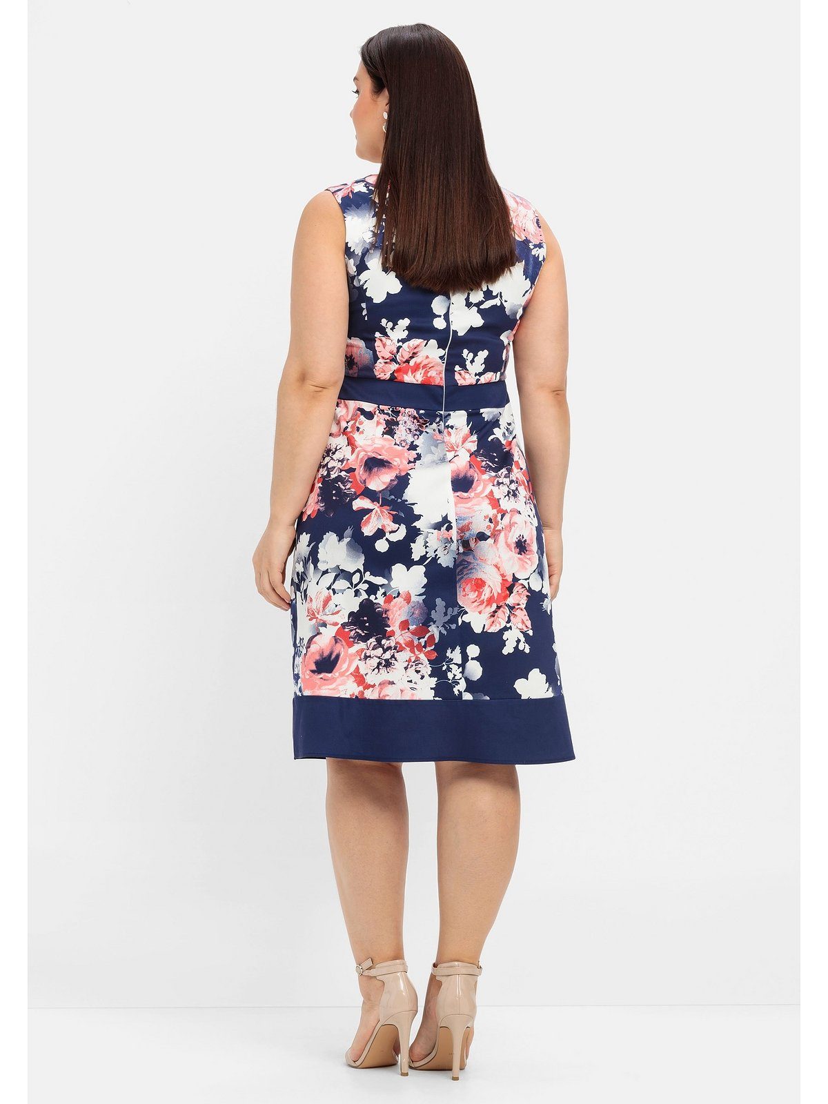 Sheego Cocktailkleid Große Größen mit Blumendruck