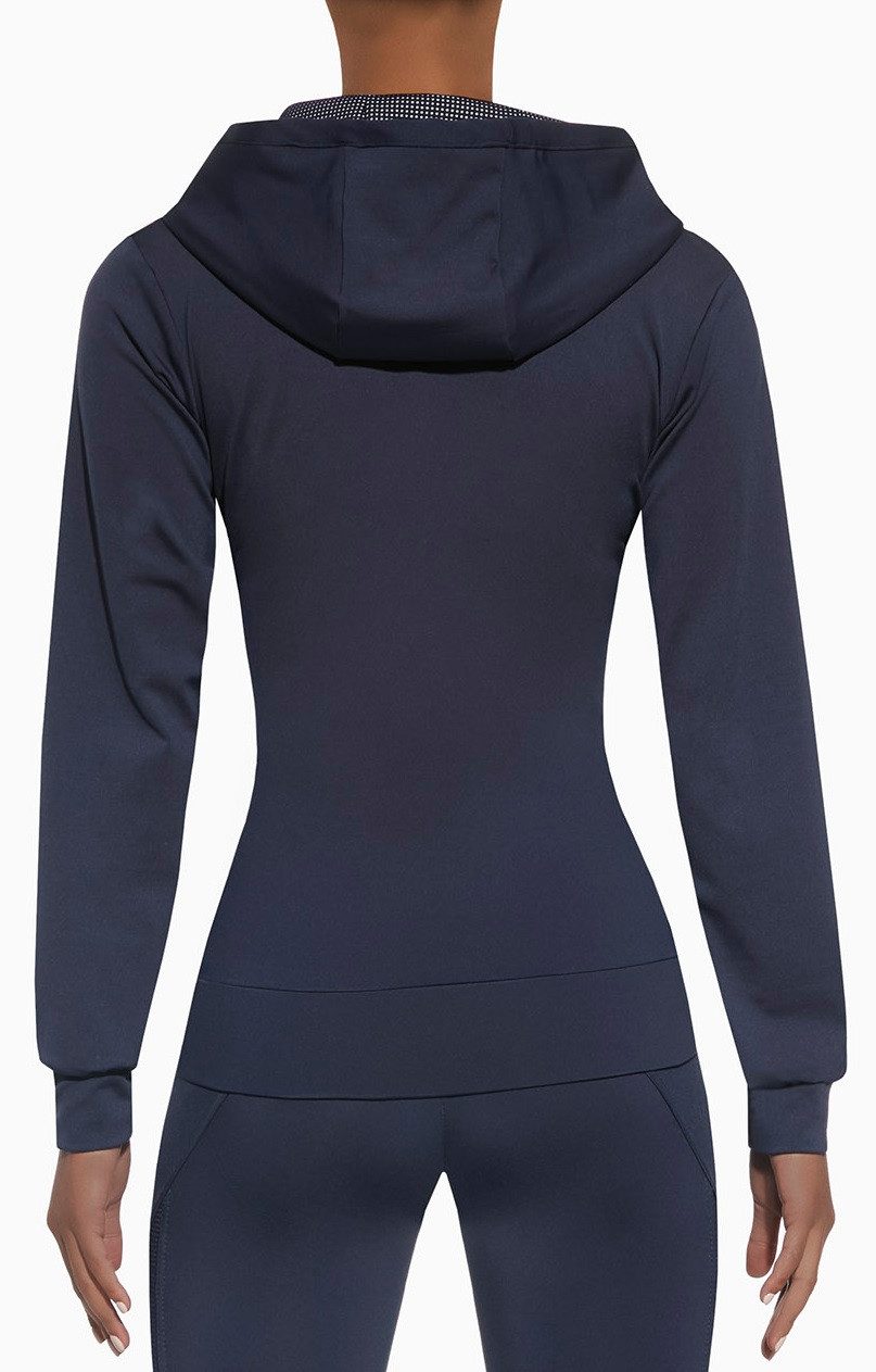 Bas Bleu Trainingspullover sportlicher Damen-Hoodie, Langarm Running Sweater Kapuzenpullover