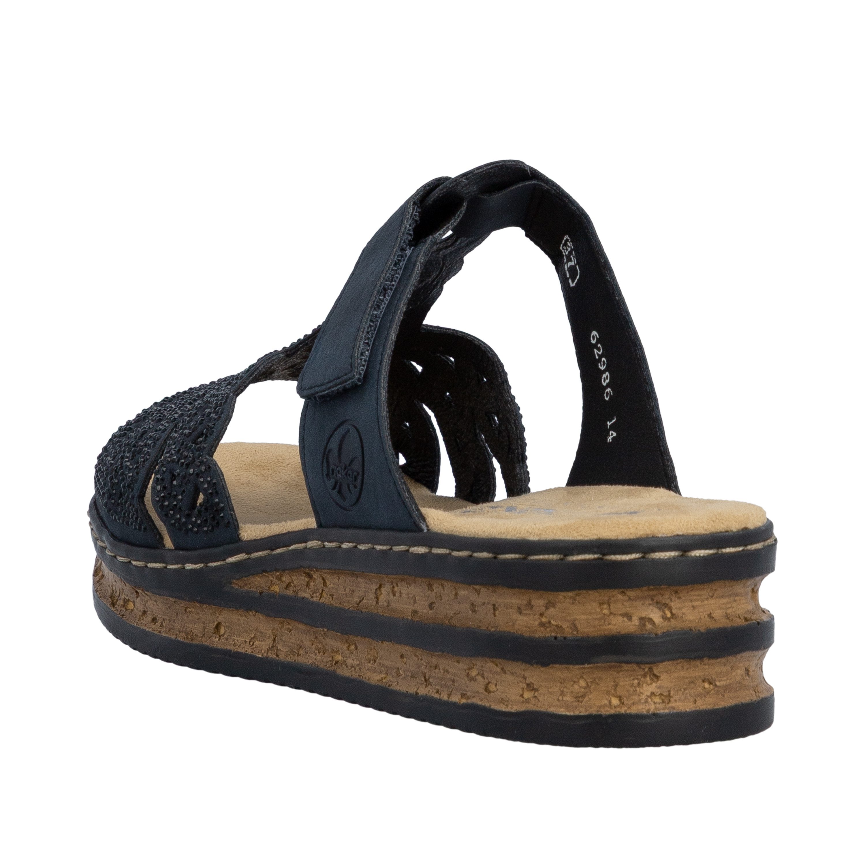 Rieker Pantolette Sommerschuh, Keilpantolette, mit Klettverschluss