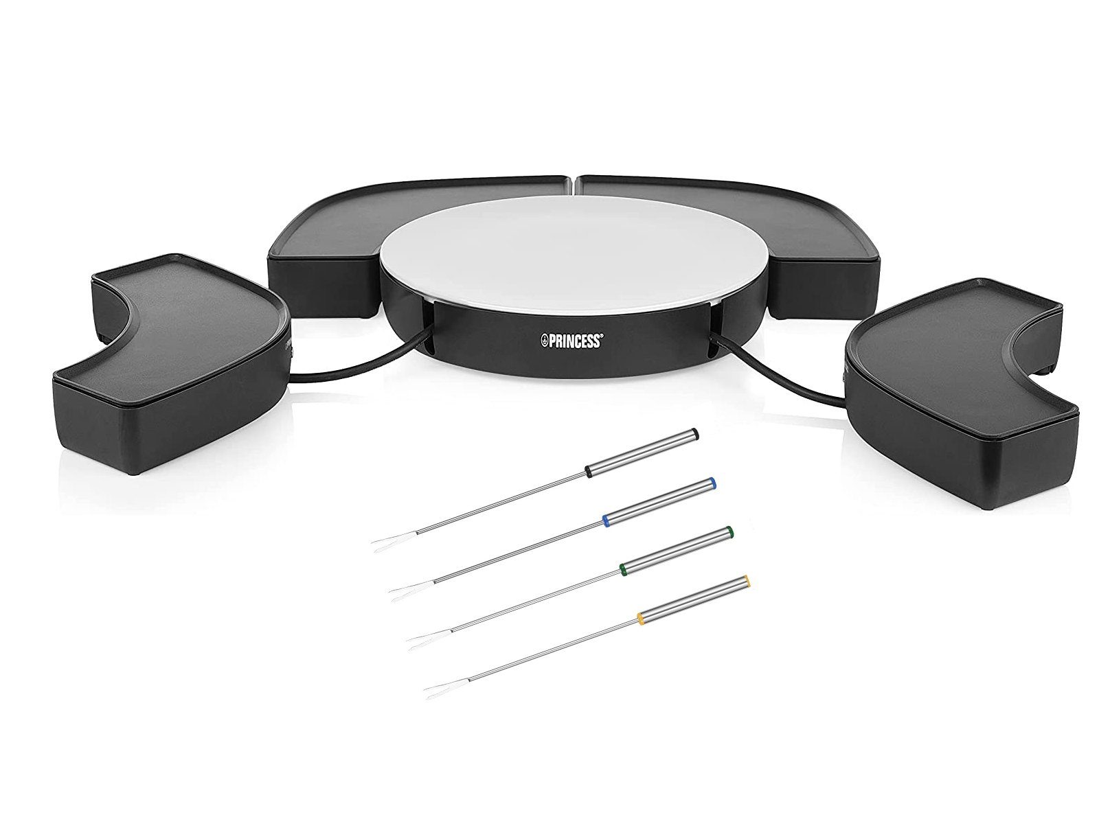 PRINCESS Teppanyakigrill, 1000 W, Elektro Tischgrill fettarmes grillen für 2-4 Personen Camping geeignet