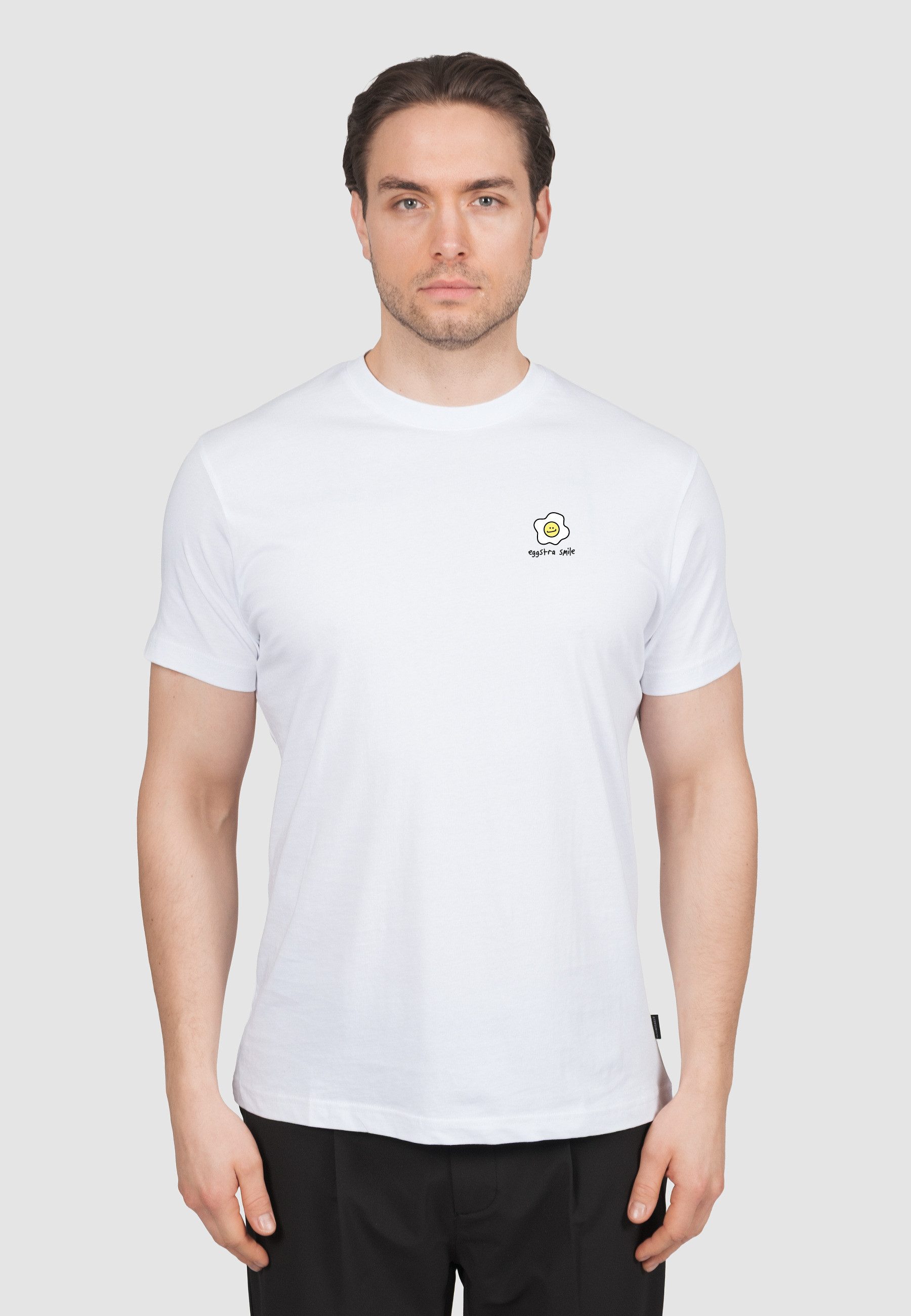 Kleinigkeit T-Shirt Kleinigkeit Bois Straightcut Shört Eggstra Smile (1-tlg)