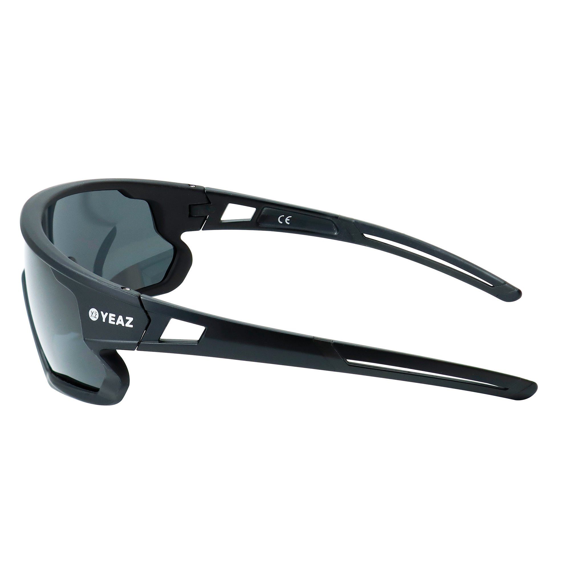 YEAZ Sportbrille SUNRISE Sport-Sonnenbrille Black, Guter Schutz bei optimierter Sicht
