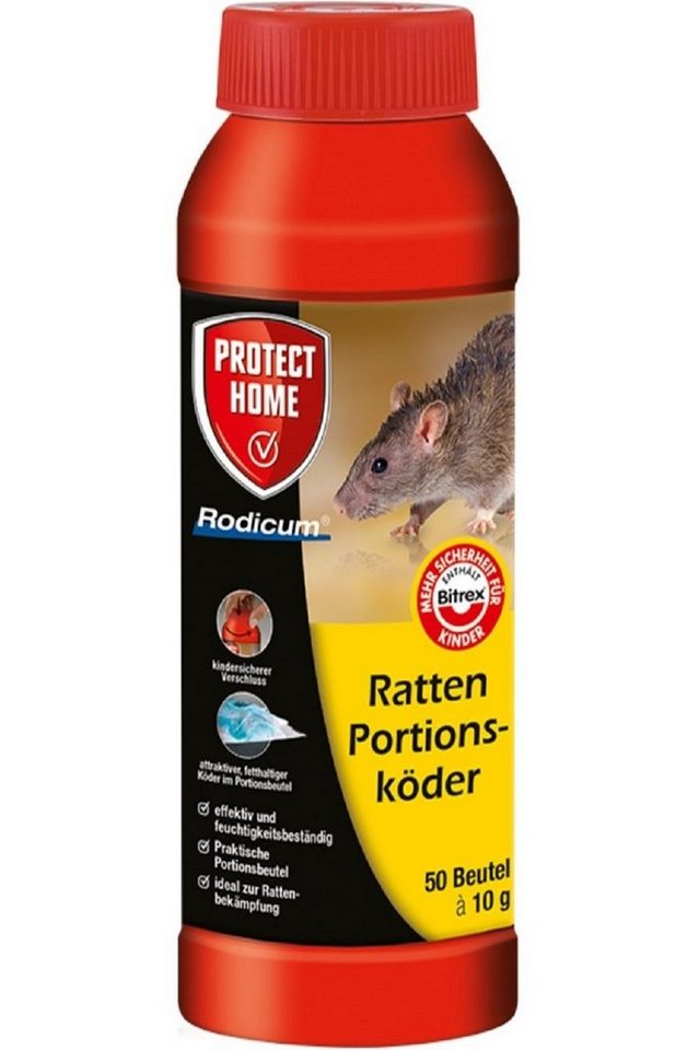 SBM Gift-Rattenköder Protect Home Rodicum Ratten Portionsköder 500 g