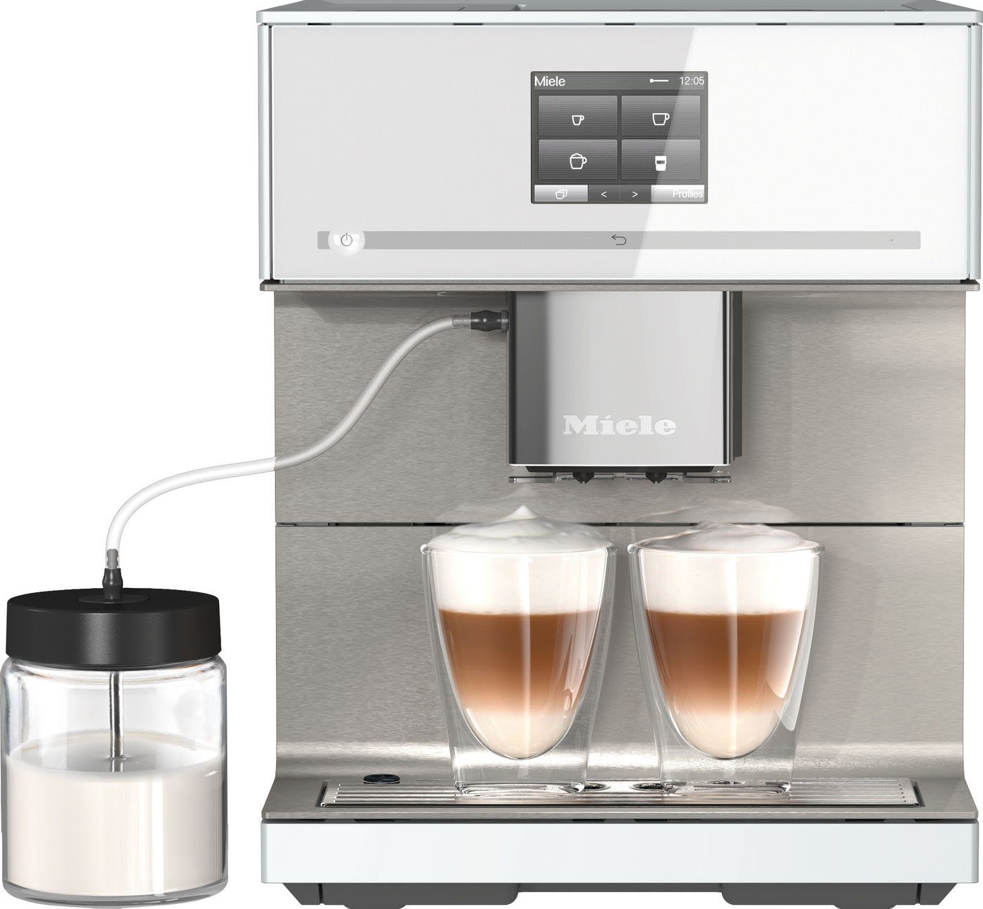 Miele Kaffeevollautomat CM7550 CoffeePassion, inkl. Milchgefäß, Kaffeekannenfunktion