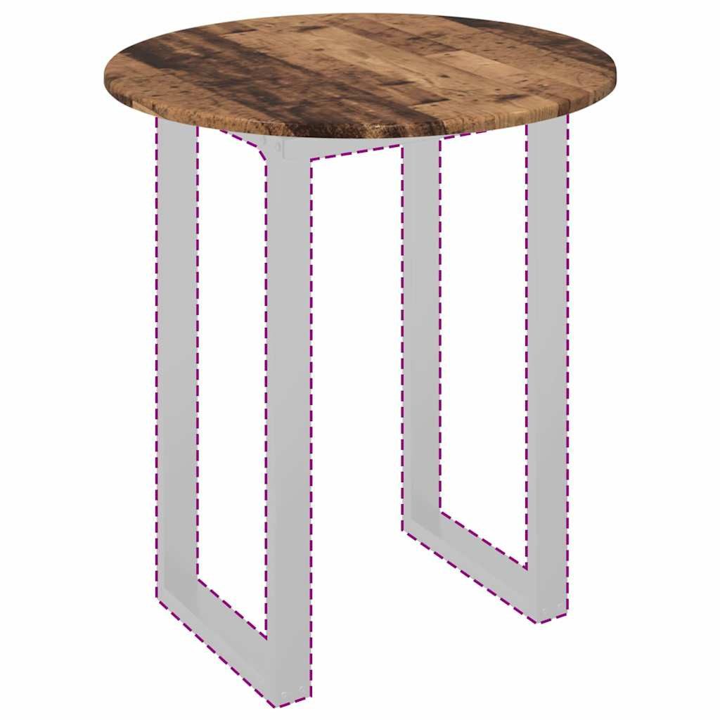 vidaXL Tischplatte Tischplatte Ø 60 x 1,5 cm Rund Holzwerkstoff Altholz (1 St)