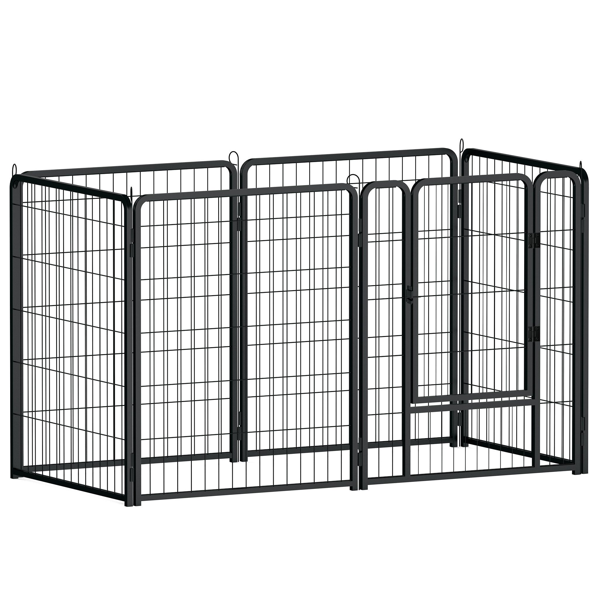 FIVMEN Freigehege Freilaufgehege Welpenauslauf faltbares Tierlaufstall mit Tür, Automatische Verriegelung für Hunde, Kaninchen, Kleintiere