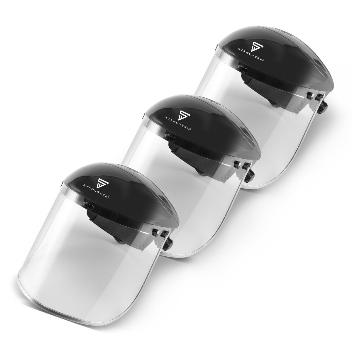 Schutzhelm 3er Set Gesichtsschutzschild mit Gesichtsvisier