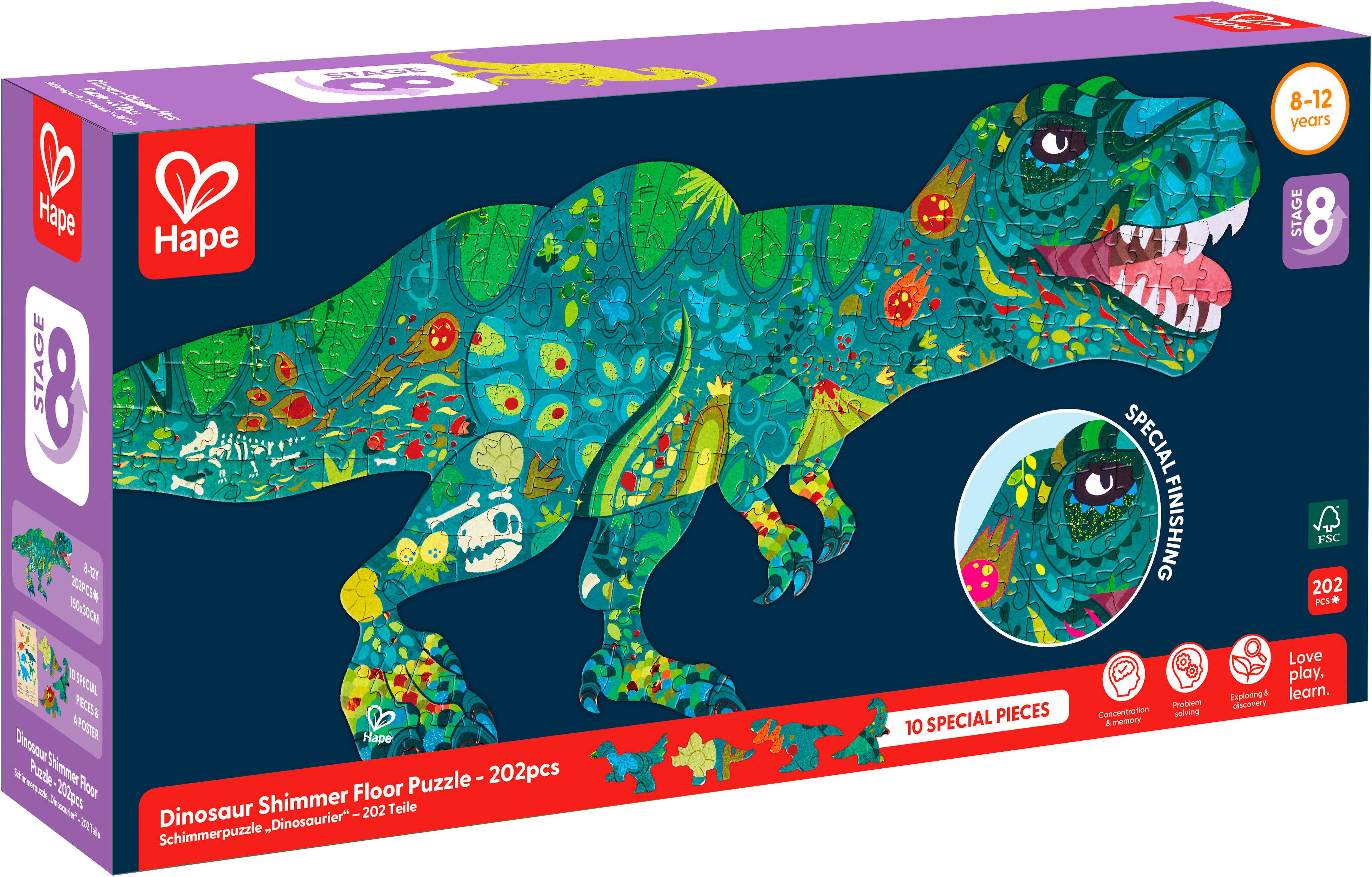 Hape Konturenpuzzle Dinosaurier, 200 Puzzleteile günstig online kaufen