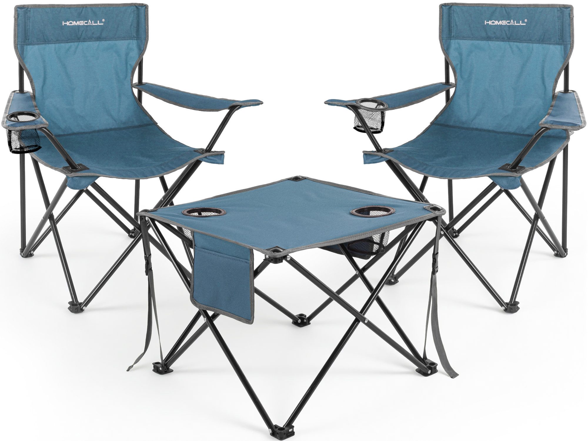 HOMECALL Campingstuhl Campingtisch mit Stühlen Klappstuhl Camping Faltstuhl Picknicktische (Set), Faltstuhl Campingstuhl mit Tisch Klapptisch mit Stühlen