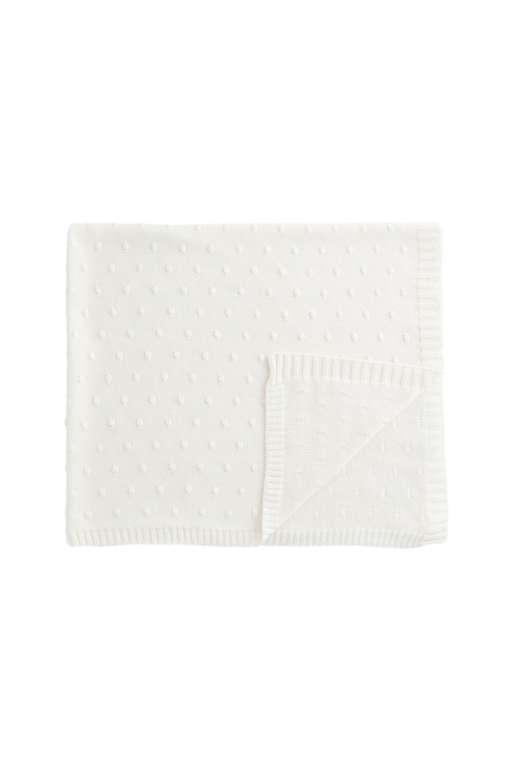 Babydecke Gepunktete Baby-Strickdecke aus 100 % Baumwolle, Next