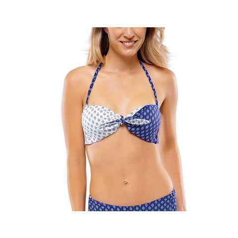 Schiesser Bustier-Bikini (1-St) Damen Bikini-Oberteil, Bandeau-Top, 1-teilig, 3in1, admiral blau-weiss