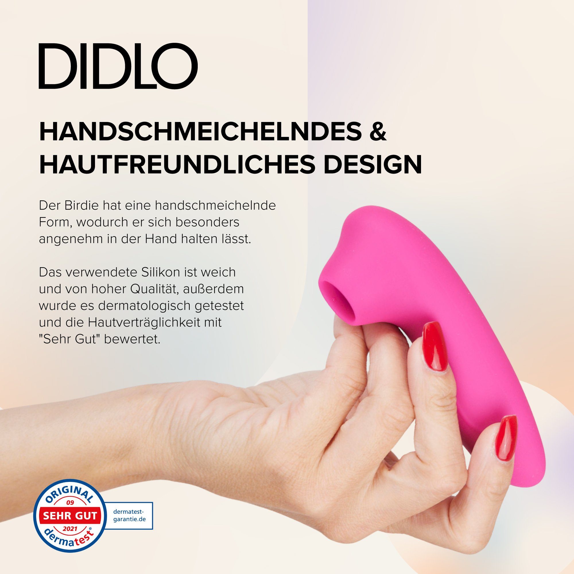pink Klitoris mit DIDLO Stimulator Klitoris-Stimulator, Saugfunktion