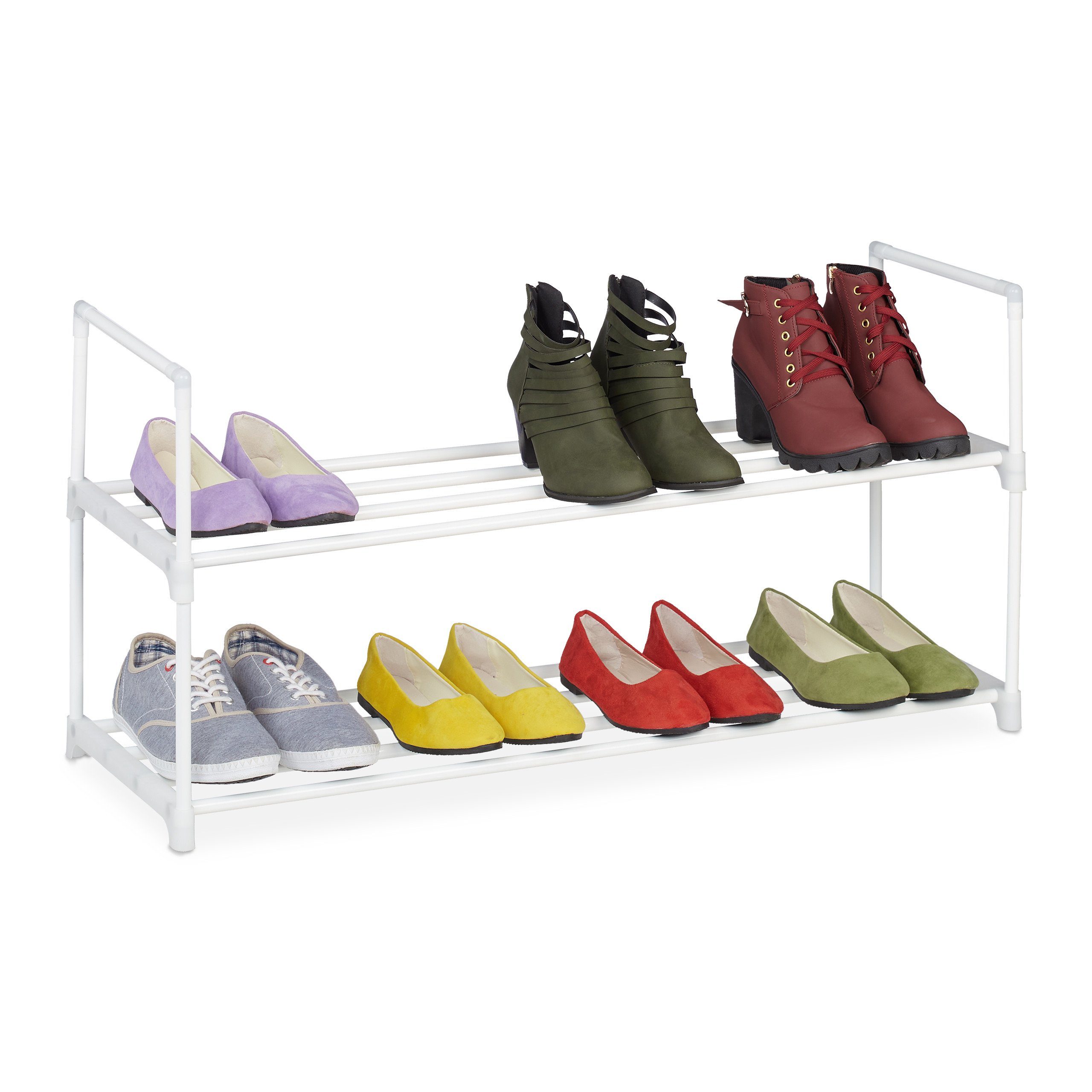 relaxdays Schuhregal »Metall Schuhregal weiß« OTTO