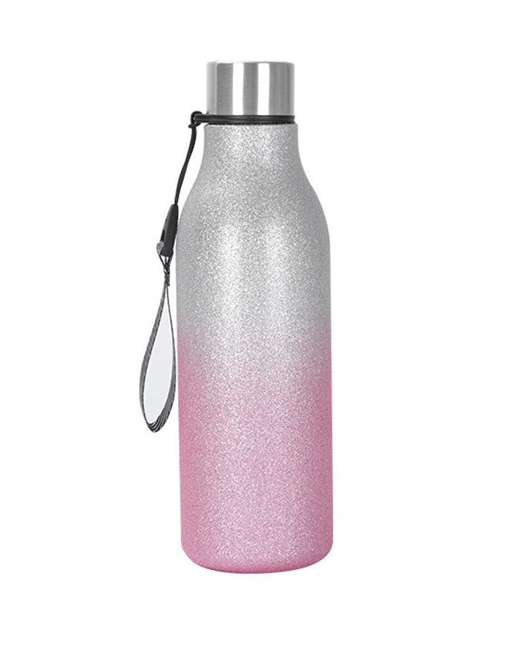 Rouemi Isolierflasche Doppeltes Vakuum Thermobecher, 550ml Trinkbecher,12h heiß/24h kalt, Heiß- und Kaltgetränke Isolierung,mit auslaufsicherem Rosa