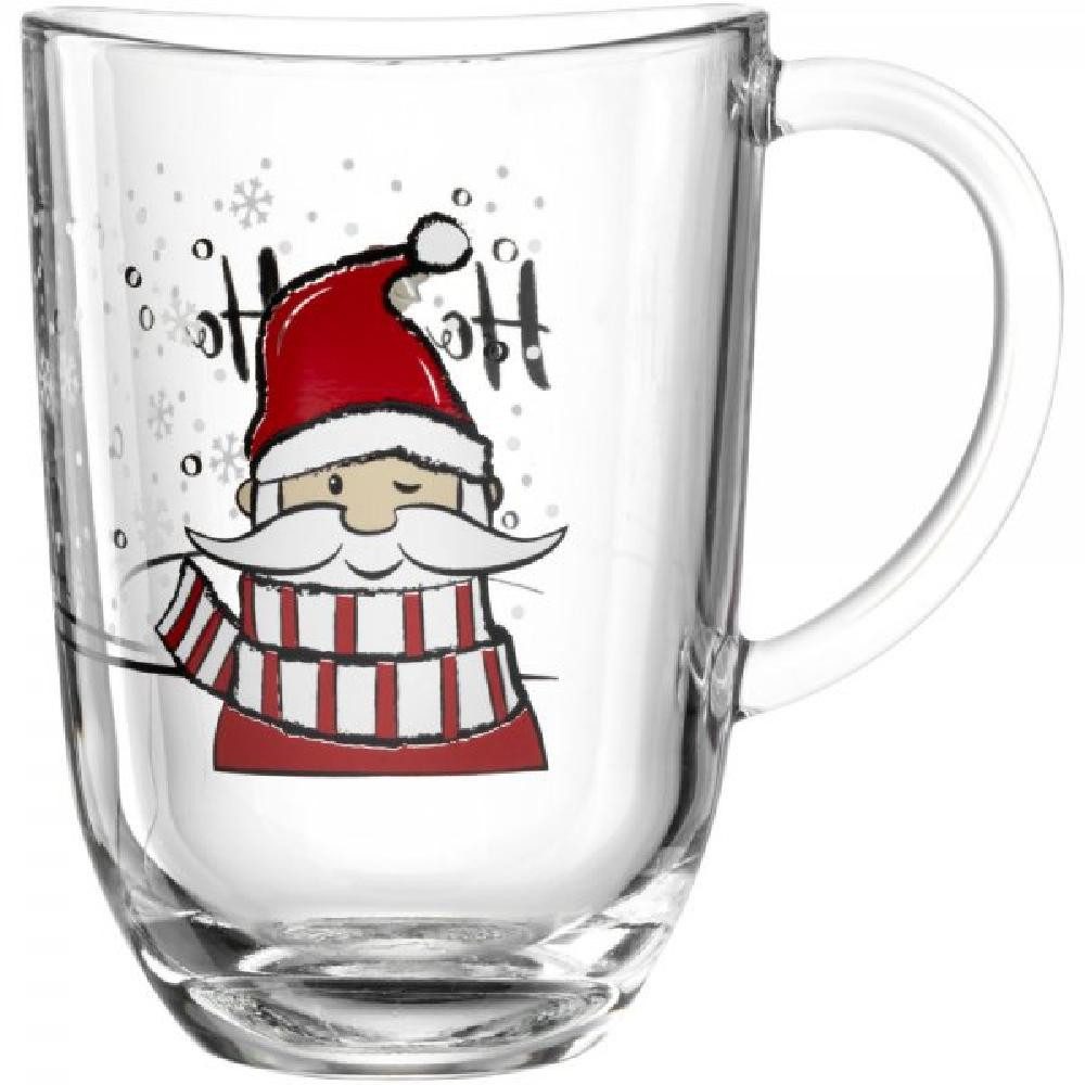LEONARDO Geschirr Leonardo Glastasse Weihnachtsmann (380ml)