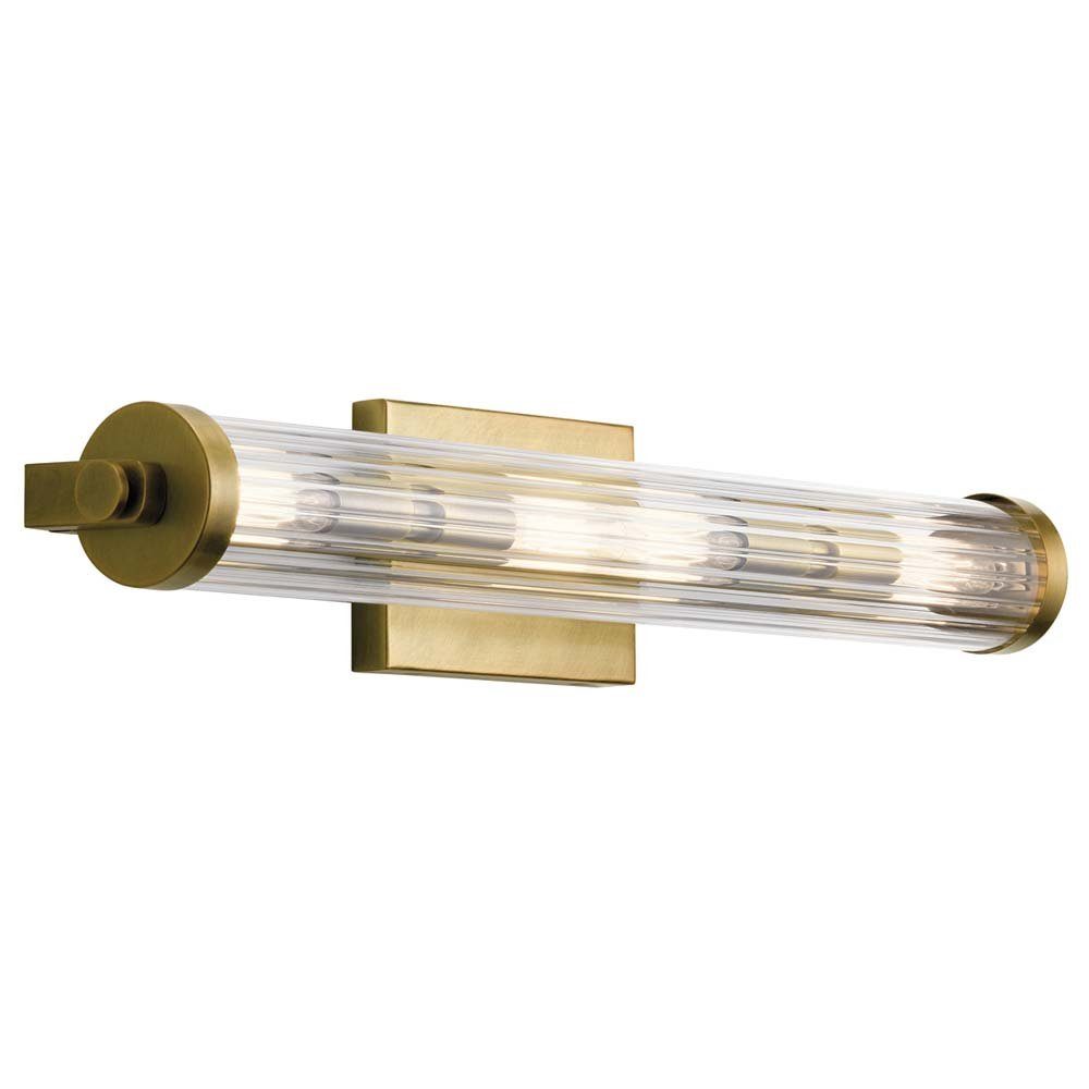 Elstead LIGHTING Wandleuchte, Leuchtmittel nicht inklusive, Wandlampe Wandleuchte Feuchtraum Badezimmerlampe messing Glas IP44 H