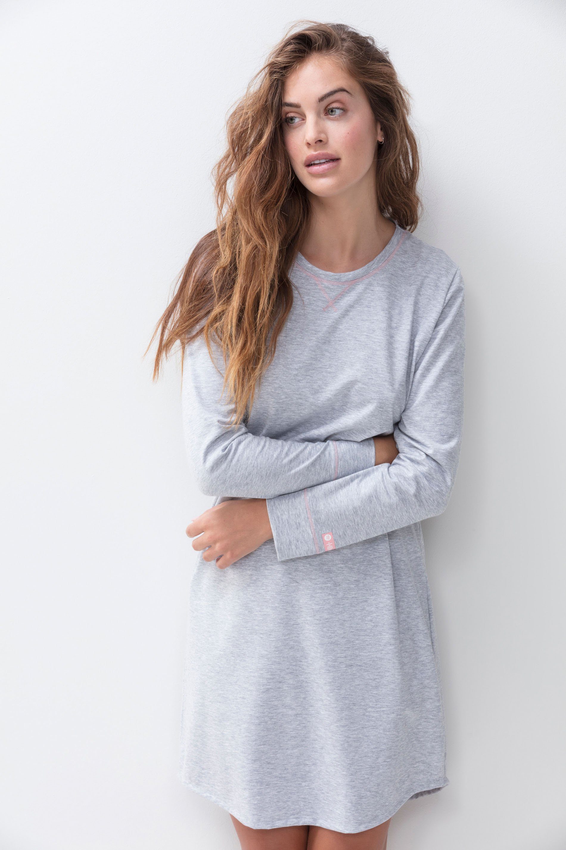 Melange Stone Serie (1-tlg) Mey uni Nachthemd Zzzleepwear Grey